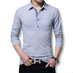 Icpans Polo Shirt Men Long Sleeve 2018 Casual Cotton Fashion Polo Shirt Men Big Size 5xl 4XL Slim White BlackTee Tops